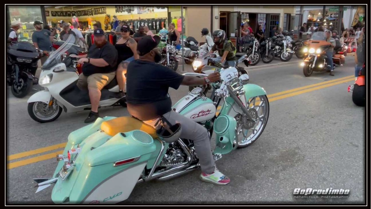 Retro Caddy looking bike on Main Street Daytona Beach