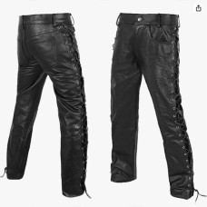 Last One. Leather Lace Motorcycle Pants