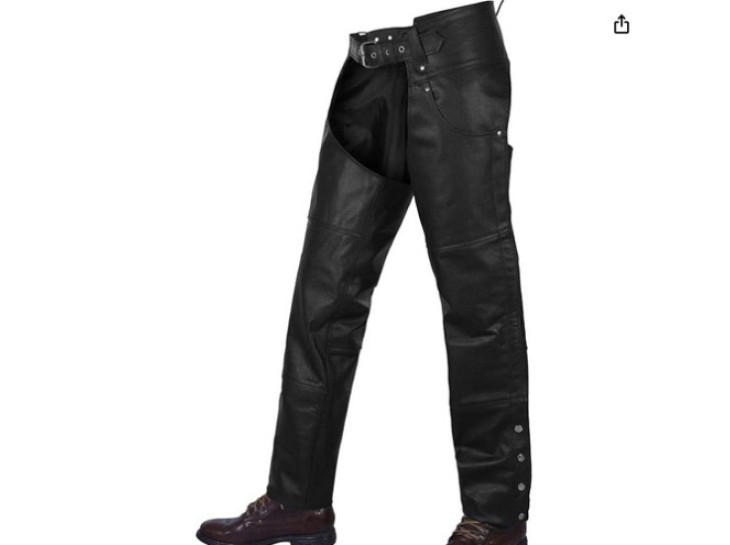 Thick Cowhide Motorcycle Chaps for Men and Women