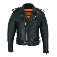 Premium Cowhide Leather Classic Police Motorcycle Jackets