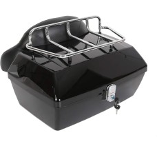 Last One. Black Motorcycle Trunk Tour Pack with Backrest