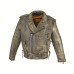 Premium Cowhide Leather Classic Gray Police Motorcycle Jackets