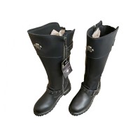 Xelement X93009 Women's 'Myna' Black Performance Knee High-Tall Leather Motorcycle Boots